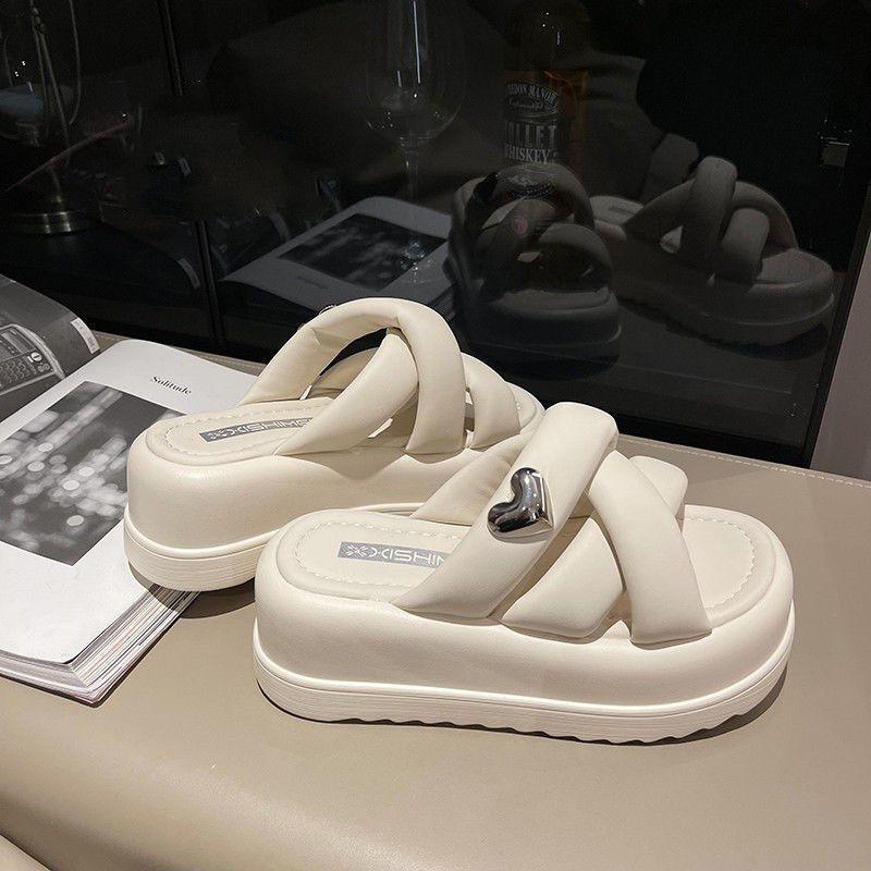 

Летние вирусные шлепанцы на платформе для миниатюрных женщин - пляжные туфли Cloud Cushion Slingback, легкие сандалии для улицы и отпуска 37