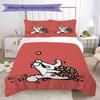 Simon‘s Cat Pattern Bedding Uilt Set Uilt Cover Pillowcase Home Decoration Birthday Gift (1 * Duvet Cover + 2 * Pillowcase Without Core)