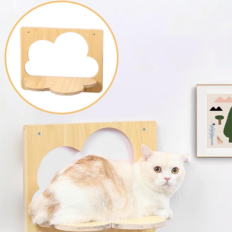 Wall-mounted round cat jumping platform of different sizes, solid wood, beautiful home, suitable for cats to play and jump