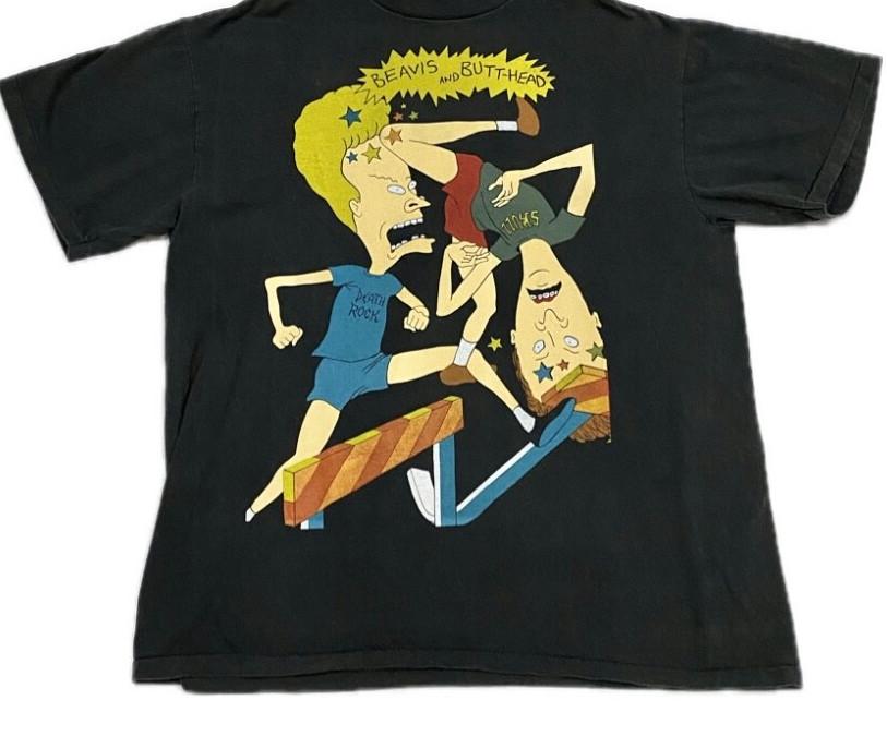 

Вінтажна 1993 року Beavis & Butthead AOP HUH-HUH L MTV DeSantis SingTshirt Унісекс Футболка XL