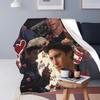 G-Gilmore Girl Flannel Blanket Jess Mariano Photo Collage Super Soft Throw Blanket for Couch Bed Travel Bedspread Sofa Bed Cover
