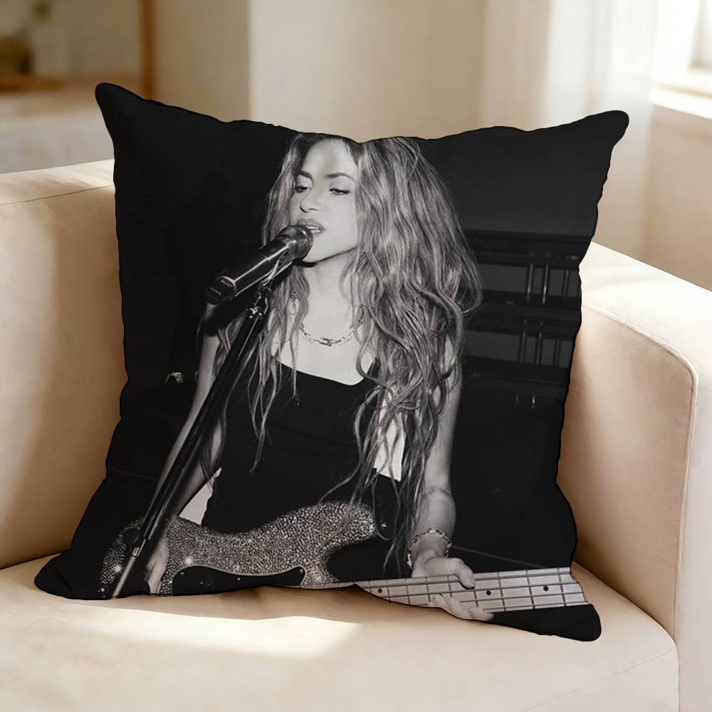 Singersongwriter SShakira Pillow Case Square DoubleSided Sofa Cushion Cover Bedroom Bedside Pillow