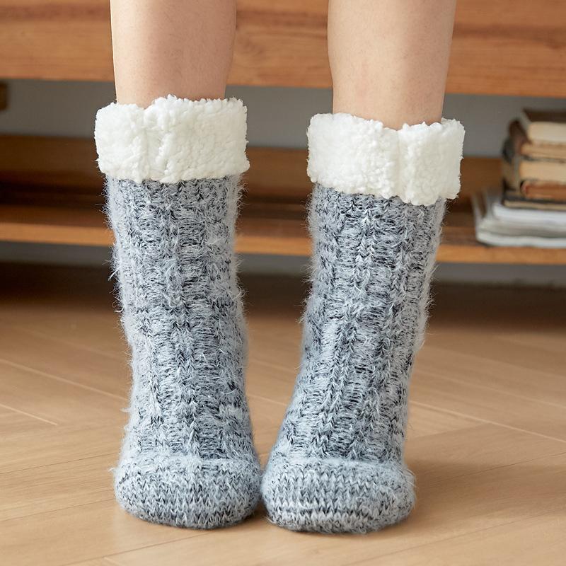 Winter Socken Damen Flauschig Warm Kurz Plus Samt Weich Thermisch Rutschfest Boden Fuzzy Socke Damen Verdickt Geschenke 2025 Neu