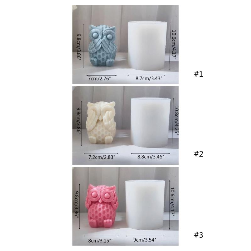 Owl Candle Silicone Mold Handmade Soap Moulds for Candle Making DIY Resin Crafts Rose Scented Candle Resin Mold