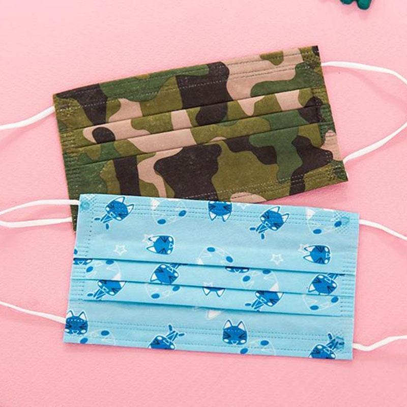 Lovely Disposable Respirators Face Mask Non-woven Respirator Disposable Fashion Printing Mask Dispos