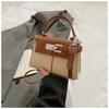 2025 summer new simple retro women's bag fashion niche portable messenger small square bag French simple commuter bag