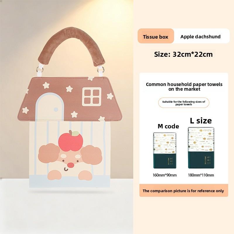 Cartoon Leather Tissue Box Holder For Home Decor With Wall Mount Design Suitable For Bedroom Living Room