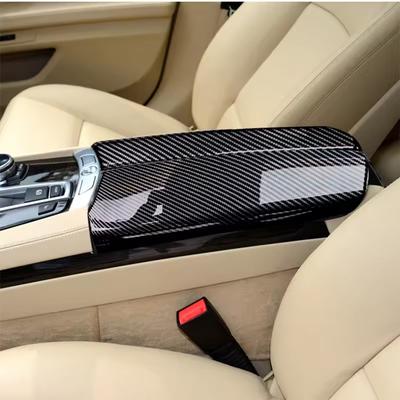 Carbon Fiber Car Center Console Lid Armrest Box Cover Trim Sticker For BMW 7 Series E65 E66 F01 F02 G11 Storage Box Accessories