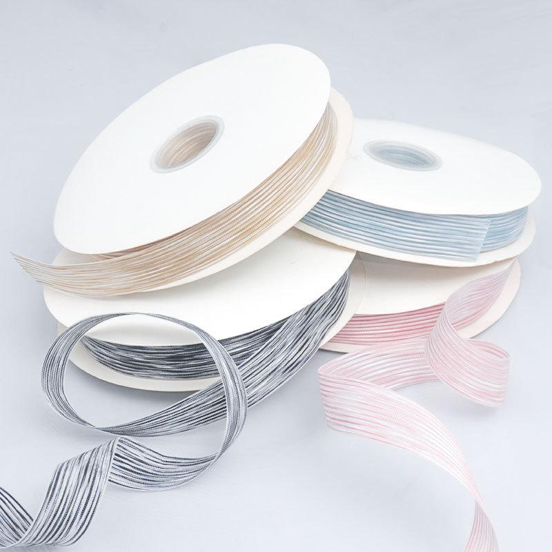 Decorative Romantic and Cozy Striped Braided Ribbon Hair Ornaments Clip Straw Hat Accessories Accessories Bow Ribbon Gift Box Packaging Messy Ribbon