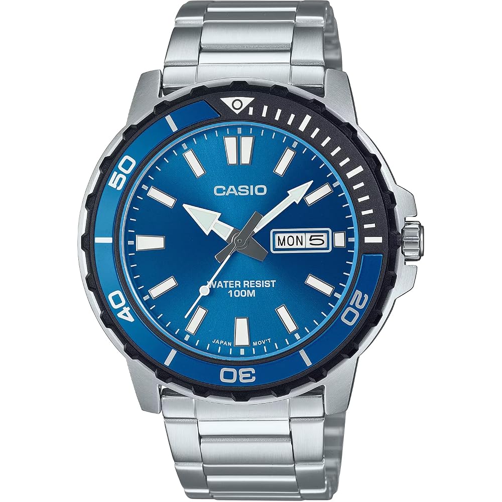 [Casio] CASIO Standard Men s Quartz Watch, 10 ATM Water Resistant, MTD-125D-2A1V, Blue, International Model [Parallel Import]