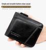 Kingdushi Men's Compact Zipper Wallet: Fashionable, Casual, Large Capacity with Multiple Card Slots