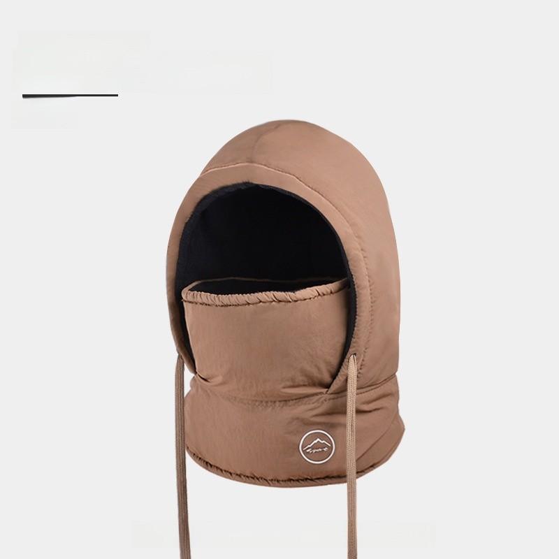 Winter Fashion Beanie With Face Mask And Ear Protection For Commuters And Outdoors Coffee