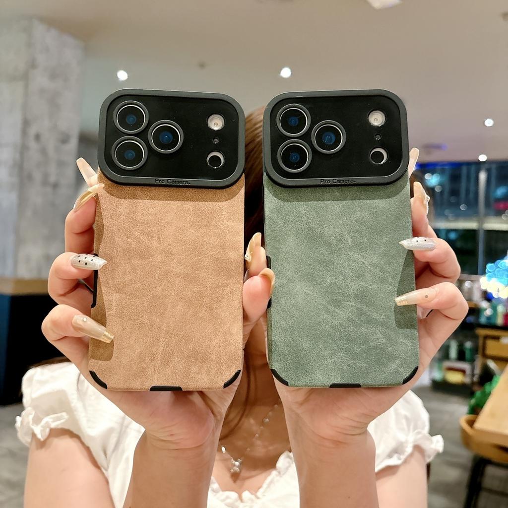 Suede Soft Leather Phone Case For iPhone 17 Air 16 15 14 13 12 11 Pro X XR XS Max 7 Plus Shockproof Matte SheepSkin Cover