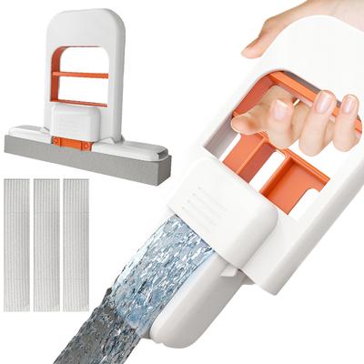 Mini Portable Mop W/ Handle Portable Mini Cleaning Mop Mini Handheld Mop for Bathroom Kitchen Desktop Glass Living Room Car