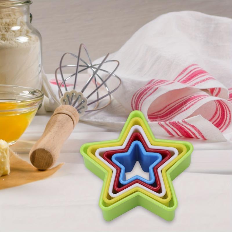 1Set, Star Shaped Cookie Cutters, Plastic Pastry Cutter, Pentagram Biscuit Molds, Baking Tools, Kitchen Accessories