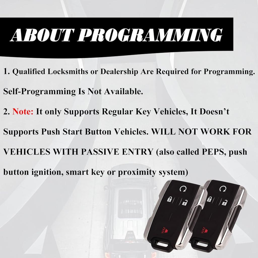 Machanmagic Key Fob Replacement Compatible For Chevy Silverado GMC Sierra 1500 2500 HD 3500 HD 2014- Chevrolet Colorado GMC Canyon 2015- Car Keyless