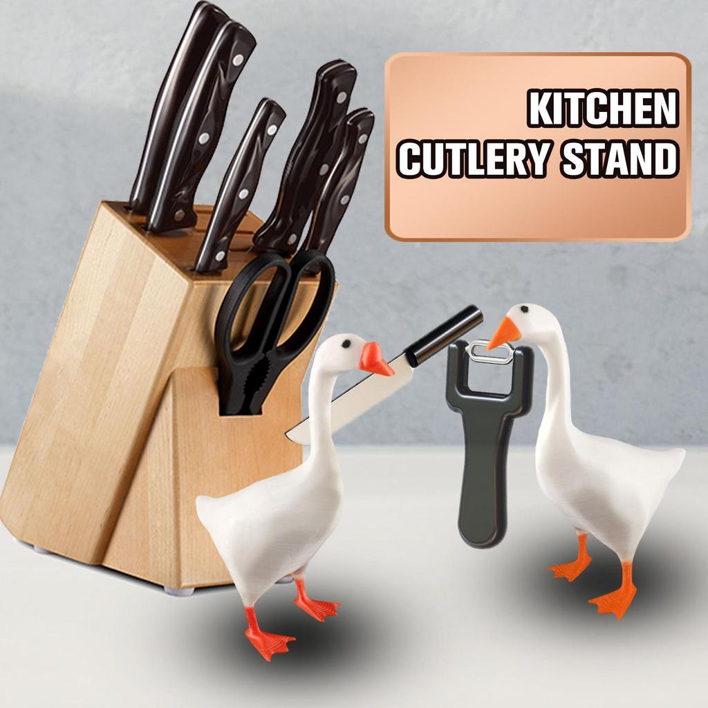 Cute Magnetic Goose Figurine Magnetic Keys Holder Magnetic Magnet Goose Keychain Keys Knives Storage Home Desktop Decoration