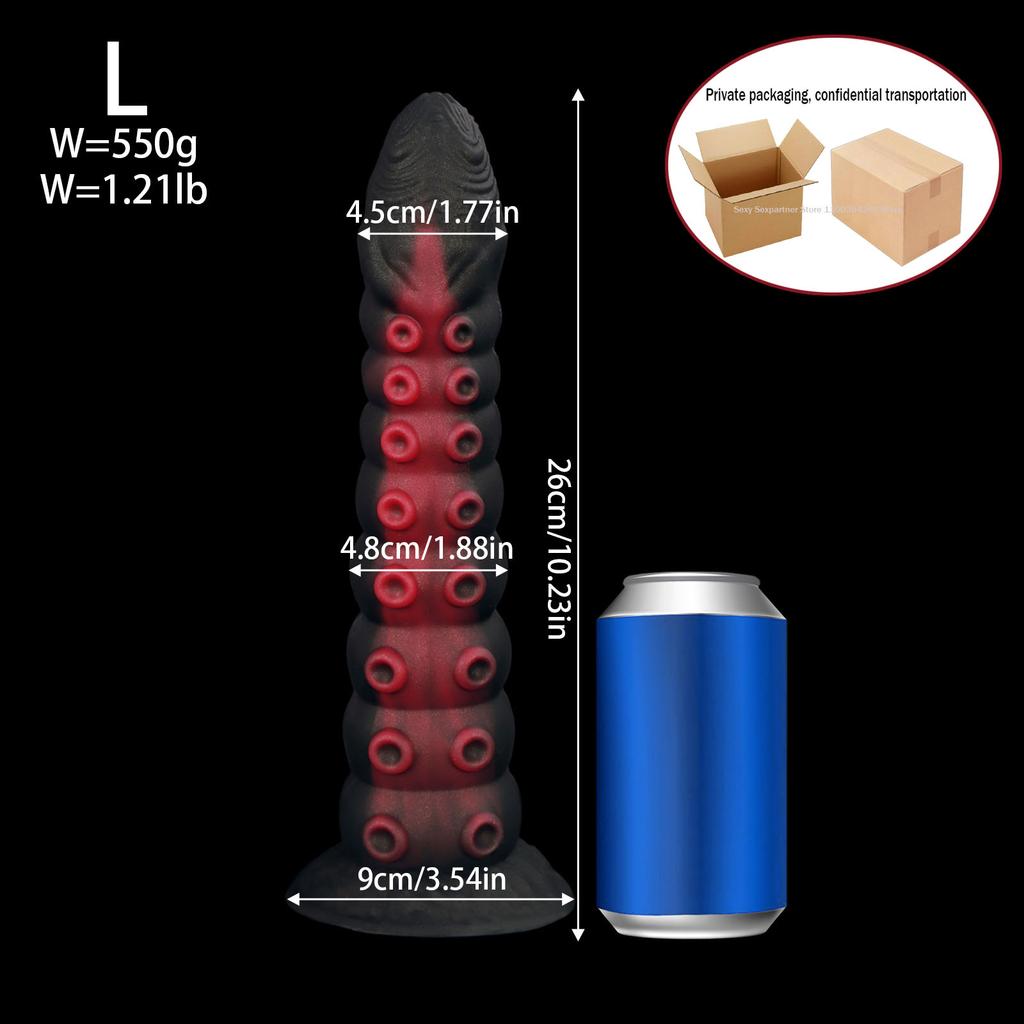 Tentacle Anal Plug Mixed Color Alien Dildo Soft Huge Butt Plug Suction Cup Anal Toys Large Particle Masturbator Vaginal Anal Dilator Sex Toys Unisex