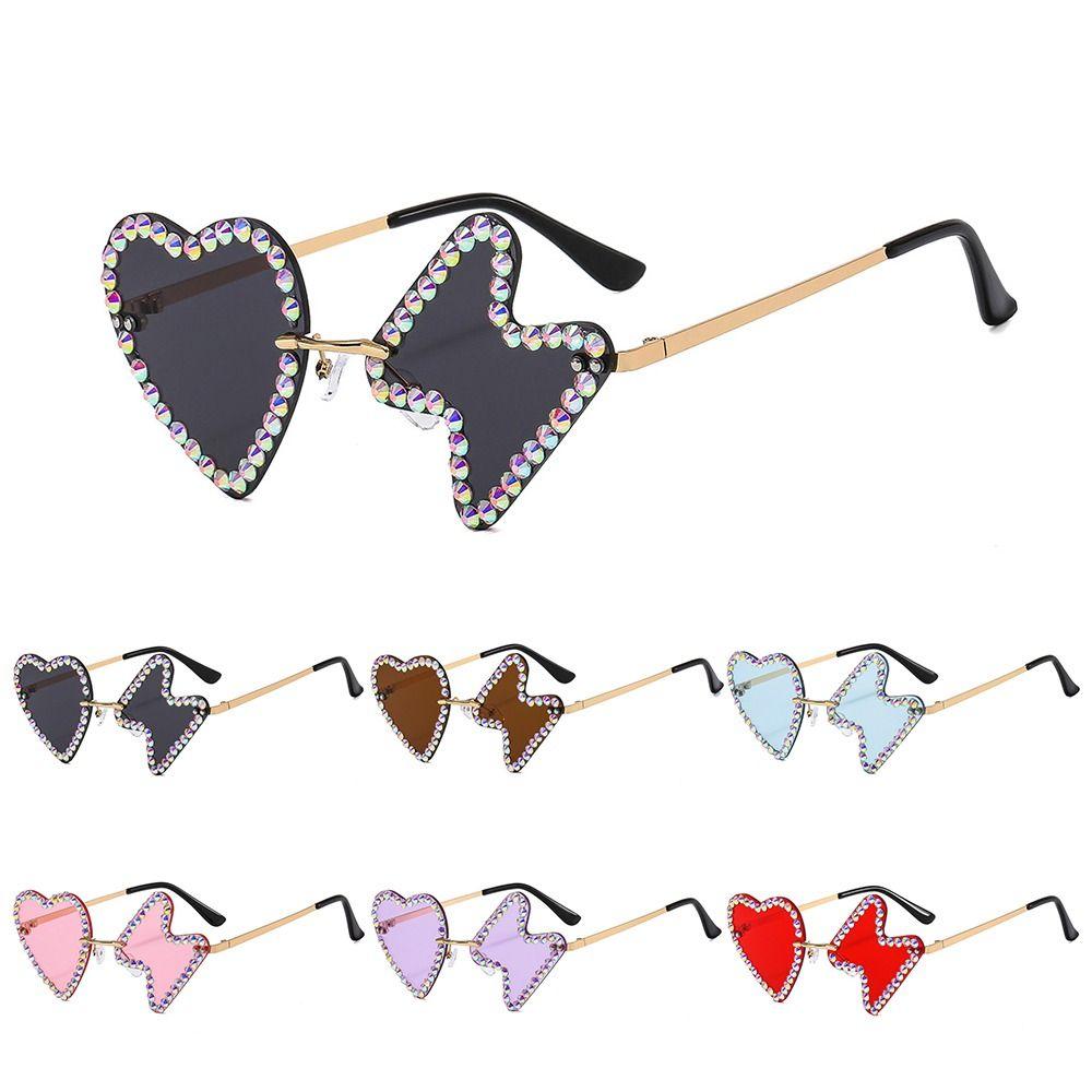 

Novelty Hip Hop Glasses Funny Metal Sun Glasses Party Sunglasses Diamond Rimless