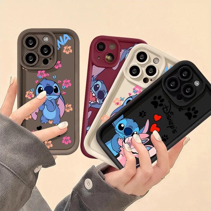 Stitch Angel Love Heart Phone Case For Infinix GT 30 20 10 Pro Tecno Camon 40 30 20 Pro Spark 20 10 Pro 30C 20C Pova 6 7 Cover