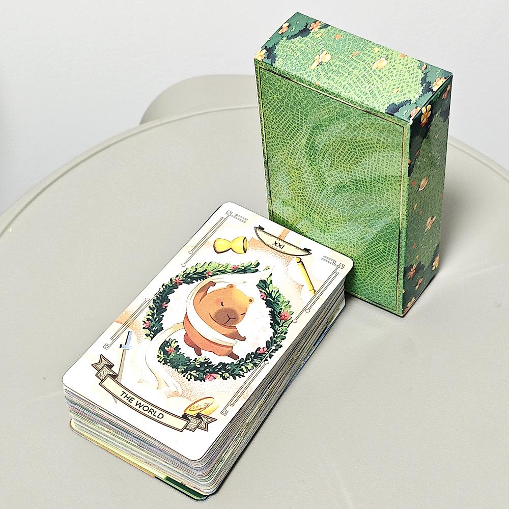 Capybara Tarot Deck 10.3*6cm 78 Cute Tarot Cards Bring That Soothing Vibe and Energy Into A Tarot Deck