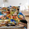 One Piece Anime Characters Bedding Set Comforter Cover Gift for Bedroom,Includes 1 Cover and 2 Pillowcases, No InsertB514