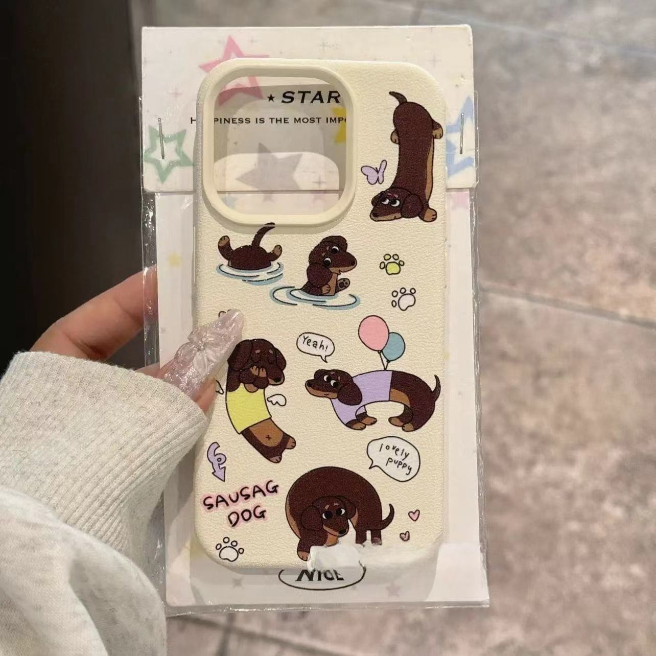 

Cartoon Dog for Apple 16promax Mobile Phone Case 15/14plus Anti-fall for IPhone13/12 Silicone 11 For Apple XS