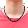 Collier ras-du-cou minimaliste pour hommes Garçon Perles fines 6mm Onyx Carte Naturelle Œil de Tigre Collier Homme Punk Accessoires Masculins