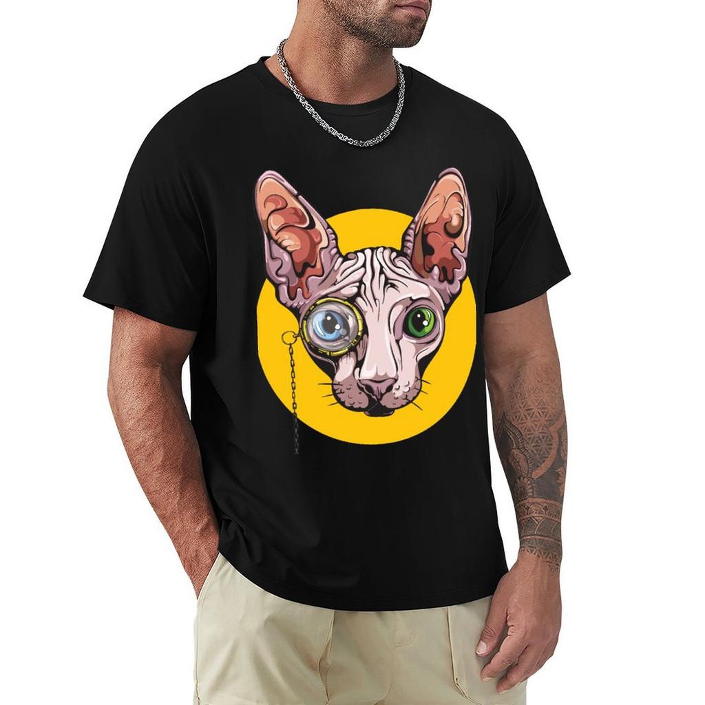 Sphinx Cat With Monocle Tshirt Outdoor Activity Sports Tshirt