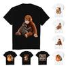 Monkey Team Punch T-Shirt Round Neck Short Sleeve T-Shirt Loose Fit Cute Macaque And Orangutan Summer Tee for Men Teens Street Wear