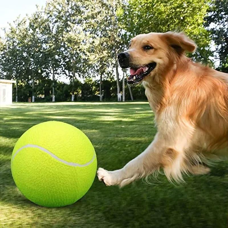 Hunde-Tennisball-Riesenplüsch-Haustierspielzeug,Hunde-Kauspielzeug,Signatur Mega Jumbo Ball,Hunde-Trainingszubehör,Haustier-Kauspielzeug,Hunde-Spielzeug