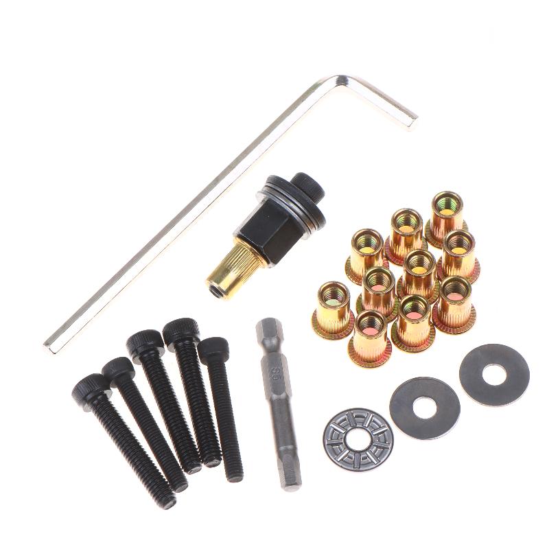 Rivet Nut Tool Kit with Mandrel M3 M4 M5 M6 M8 M10 M12 Threaded Insert Nutsert Set Assorted Sizes for Furniture Fixing Plumbing