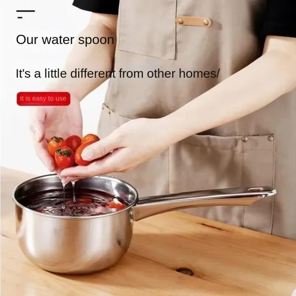 Stainless Steel Non-stick Pan Noodle Pot Thickened Milk Pot Durable Water Spoon  Household
