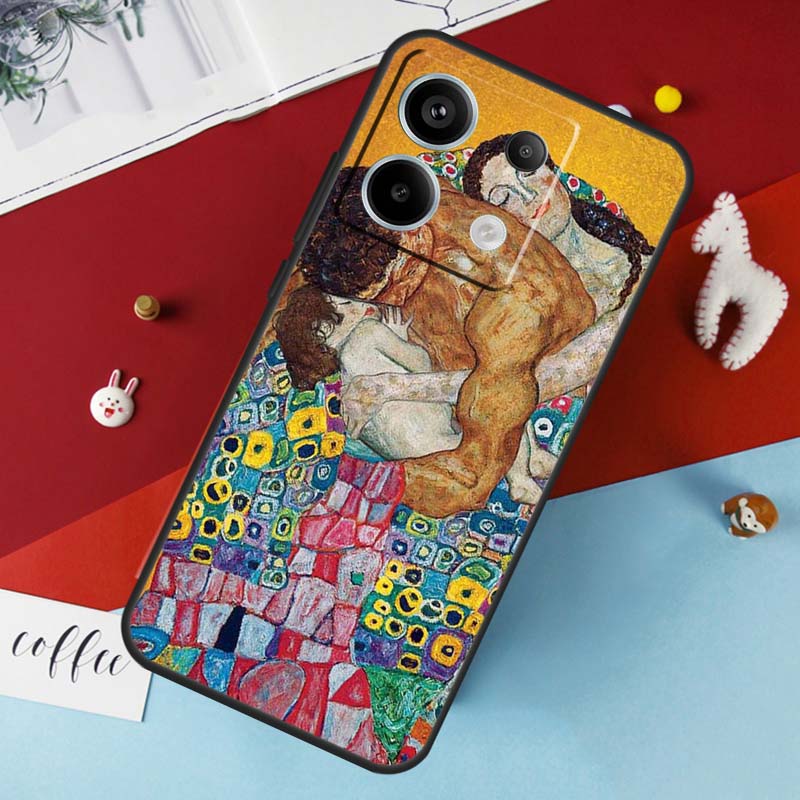 The Kiss Gustav Klimt Painting Case For Xiaomi Redmi Note 13 12 11 8 9 10 Pro Note 12S 11S 10S Redmi 12 10C 12C 13C Cover