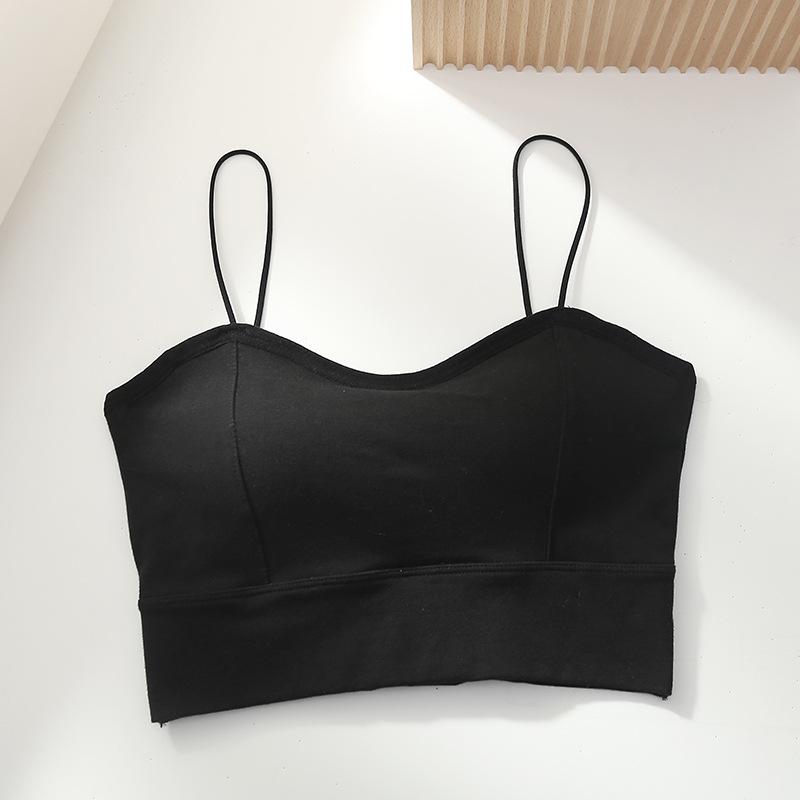 One-piece Sling Underwear Women's Small Breasts Gather Without Steel Ring Bra with Chest Pad To Absorb Sweat and Non-slip Tube Top