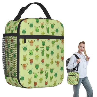 Korok-Muster Isolierte Lunchtasche für Damen Kinder Tragbare Lebensmittelboxen Thermische Lunchbox Tragetasche
