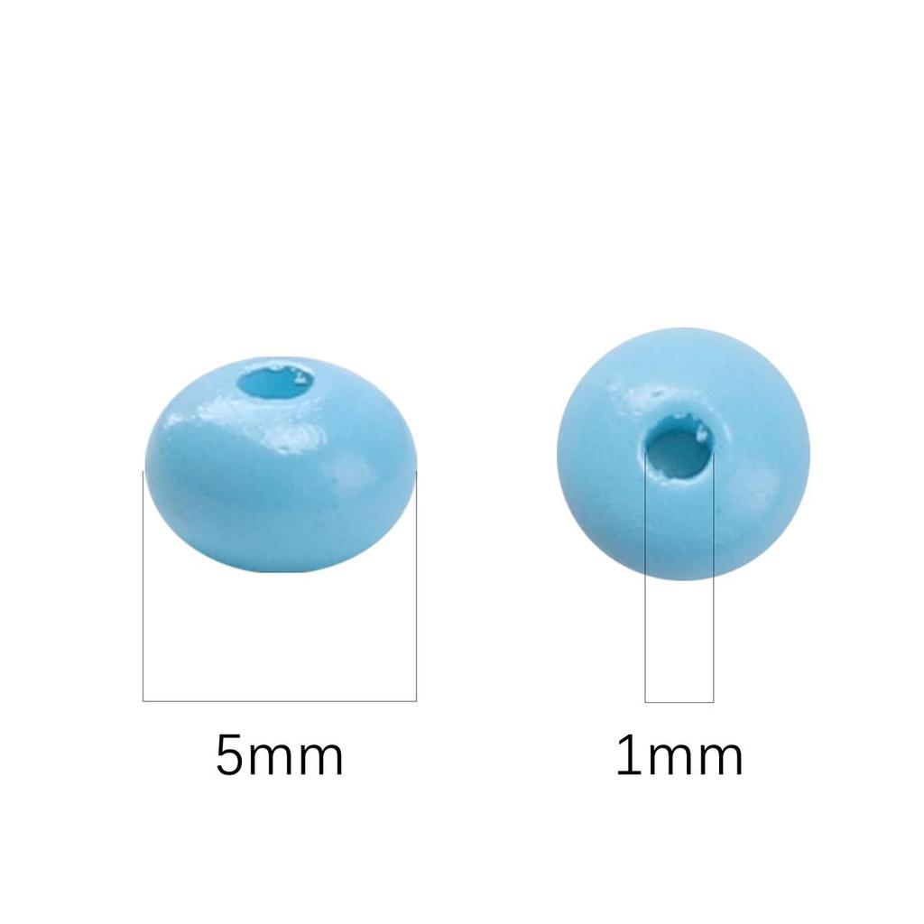 60pcs Bottled Glass Beads Charm Oil Painting Abacus Czech Beads Seed Spacer Beads For Jewelry Making Accessories