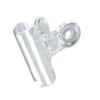 Plastic Hinge Clip Sturdy Smoothing Transparent Light Small Multifunction Bull  Clip for Offic