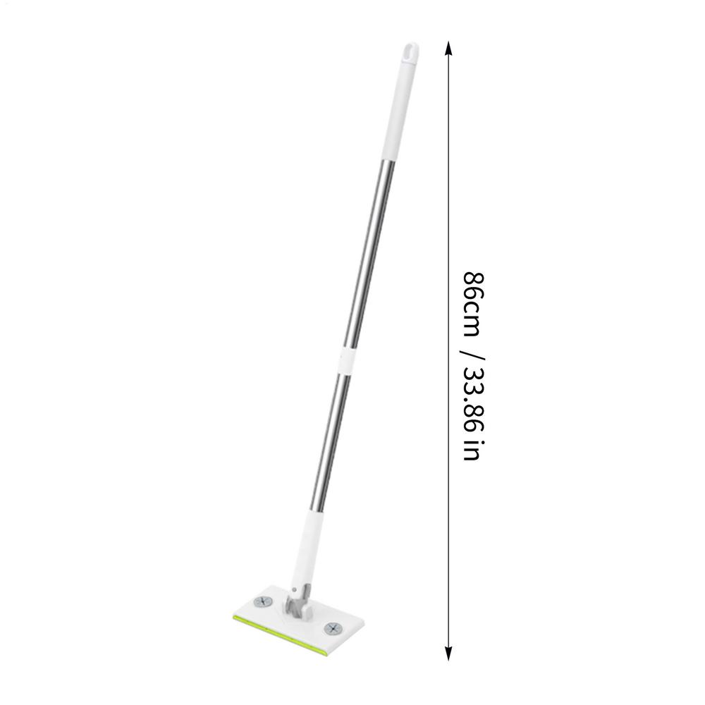 

Dust Mop with 2 Washable Pads Convenient Cloth Changing Mop for Kitchen Bathroom Tile Car Apartment Living Room Bedroom Glass білий