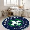 Saint Louis FC Fleur-de-lis Circular Area Rug American Football Club Round Floor Carpet Gaming Chair Living Room Bedroom Home Decor Mat