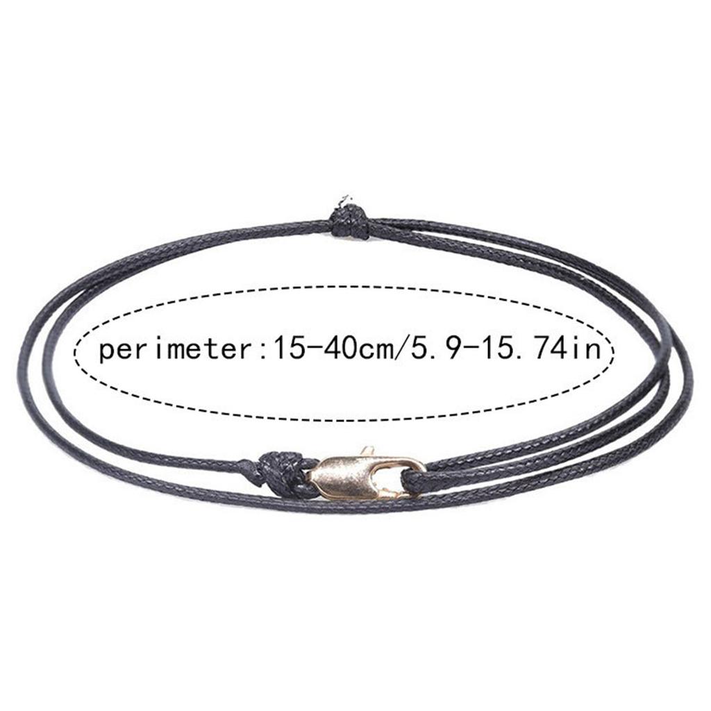Adjustable Braided Waxed Cord Bracelet Vintage Inspired Design With Copper Clasp Jewelry For Women Men Daily Wear