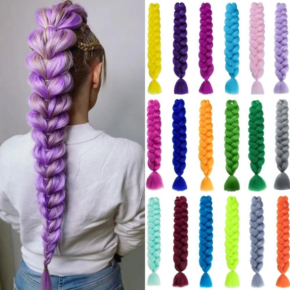 Colorful Synthetic Braids Hair Extensions Crochet Extensions Afro DIY Jumbo Hair Party
