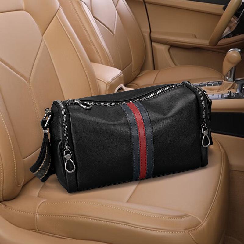 Trendy Men's Genuine Leather Messenger Bag - Casual, Fashionable, First Layer Cowhide Small Shoulder Bag