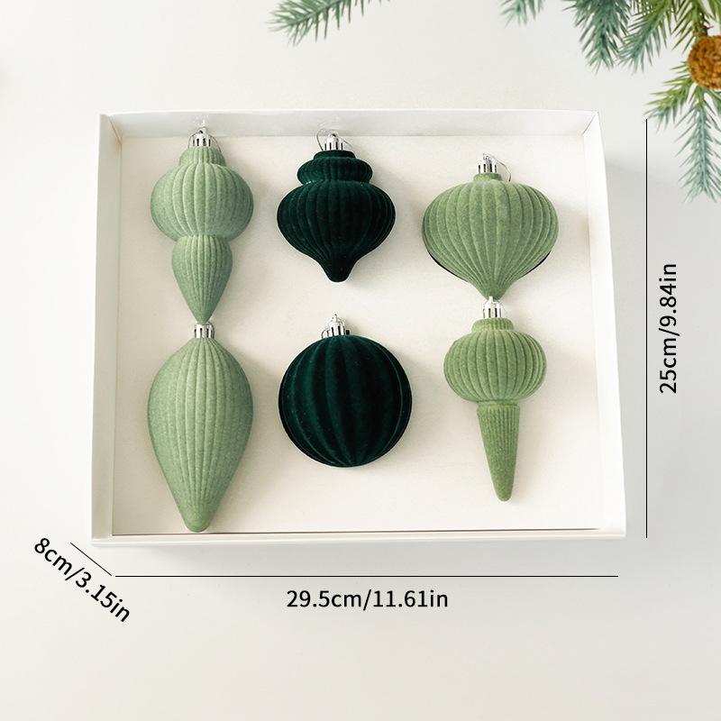 

4Pcs Flocked Christmas Ball Pendant Creative Delicate Xmas Tree Hanging Ornament Shatterproof Mini Christmas Ball Decoration as show