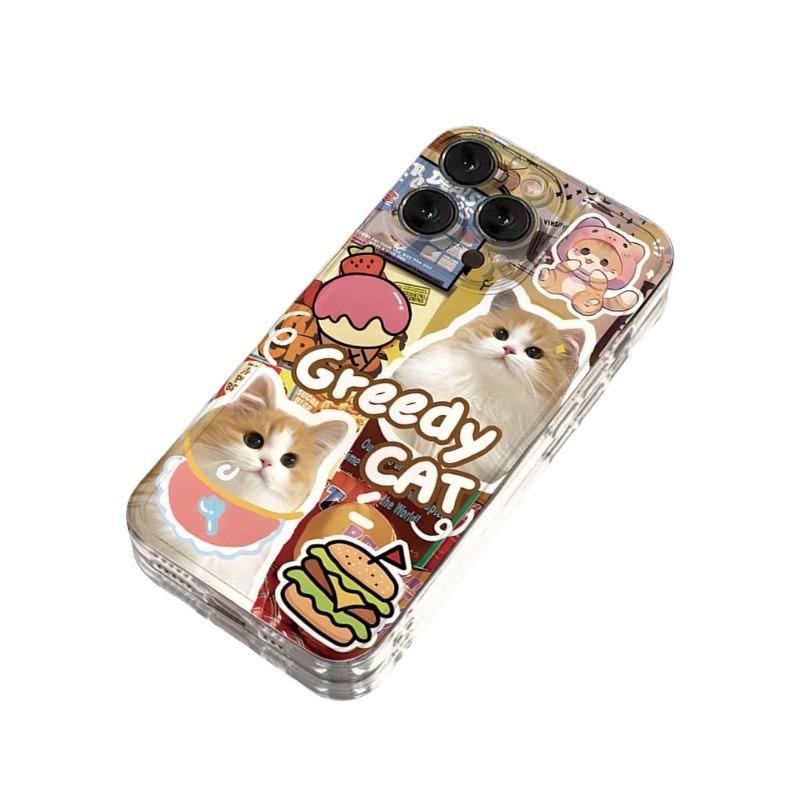 The Hamburger Cat One Day Couple Phone Case Is Suitable for Apple 16promax Space 15iPhone14