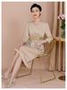 2024 Summer Champagne Formal Dress for Stylish Mothers: Slimming, Waist-Cinching, Perfect for Weddings and Daily Outings