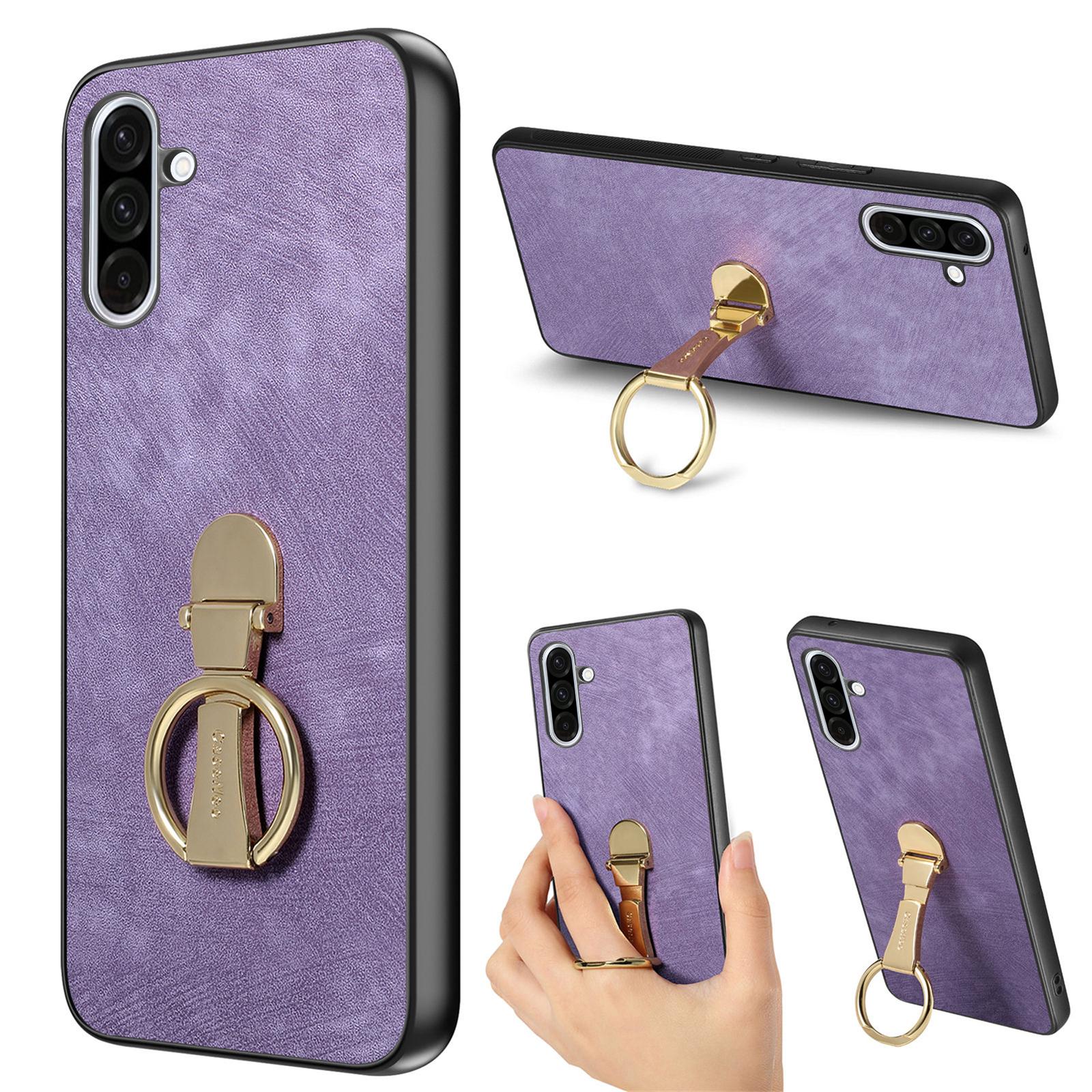 

For Samsung Galaxy A56 5G Case CASENEO D22 Folding Kickstand Retro Leather Back Phone Cover Purple