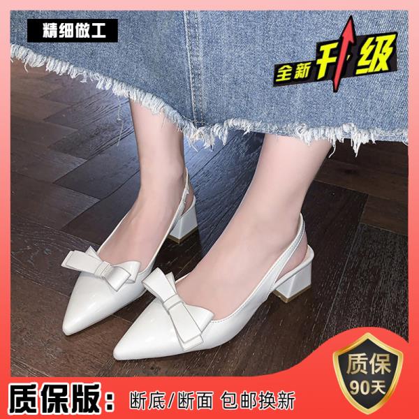 Fashion Spring Shoes Pointed Heel Sandals All-Match 2025 Women's Sexy Block Comfort Girls New Scandals Toe Sandals Sexy Spring Shoes Sum