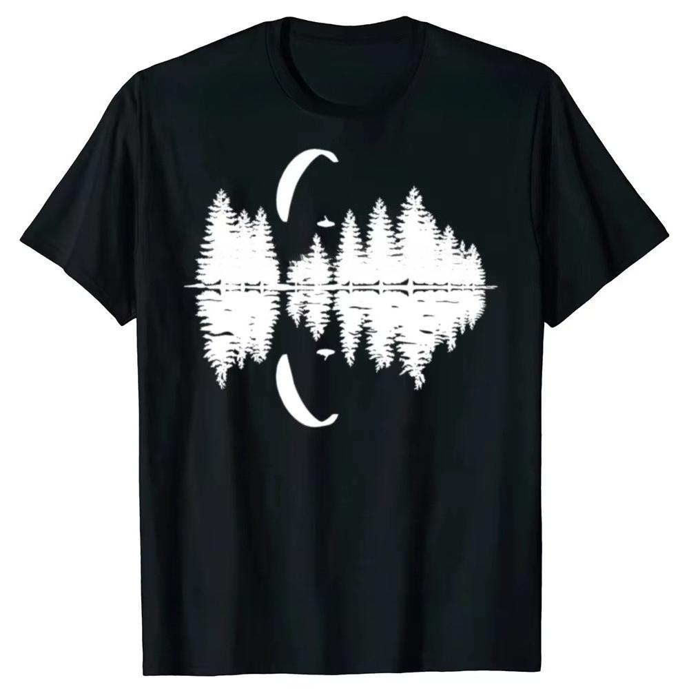 

HOT SALE Fun Paragliding Ground Graphic T-shirt Men Women Fashion Casual Cotton Loose Parachute Parachuting Paragliding T-shirt 4XL