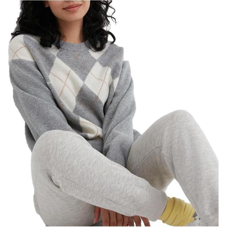 UNIQLO Casual Solid Mid-Rise Straight Leg Knit Sports Pants Women bottoms 459792-03